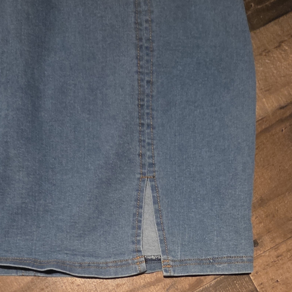 Vici Collection 'Shout Out To You' Denim Bodycon Sleeveless Dress L - Picture 7 of 10